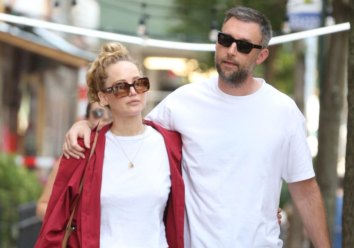 Jennifer Lawrence, embarazada de su segundo hijo en común con el galerista Cooke Maroney