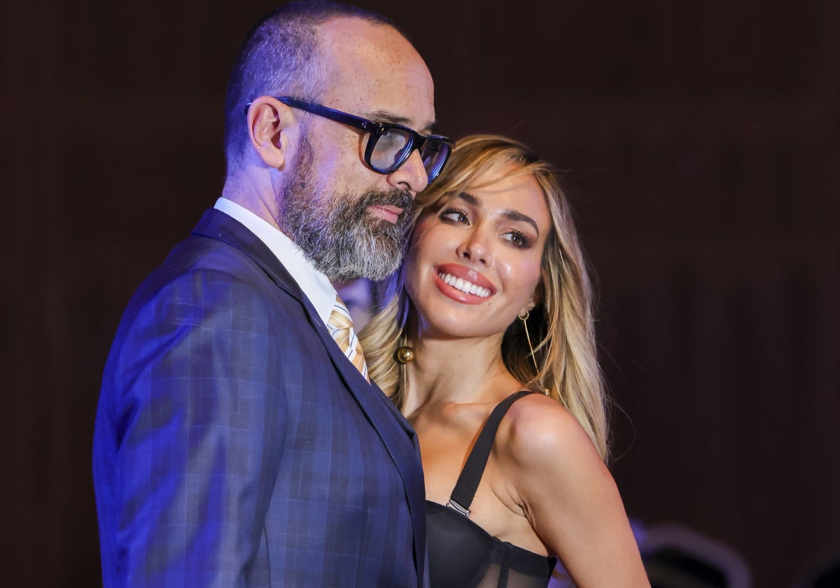 Risto Mejide y Grecia Castta, durante los Premios Antena de Oro en el Casino de Aranjuez.