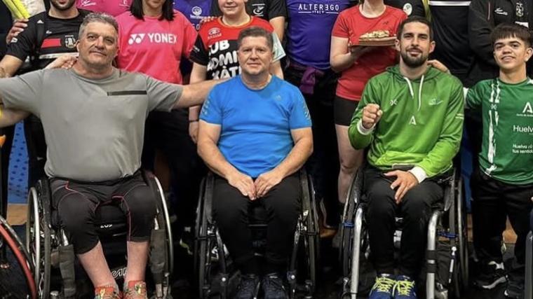 Jose María, el hermano de David Bisbal, durante el Campeonato de España de Parabádminton