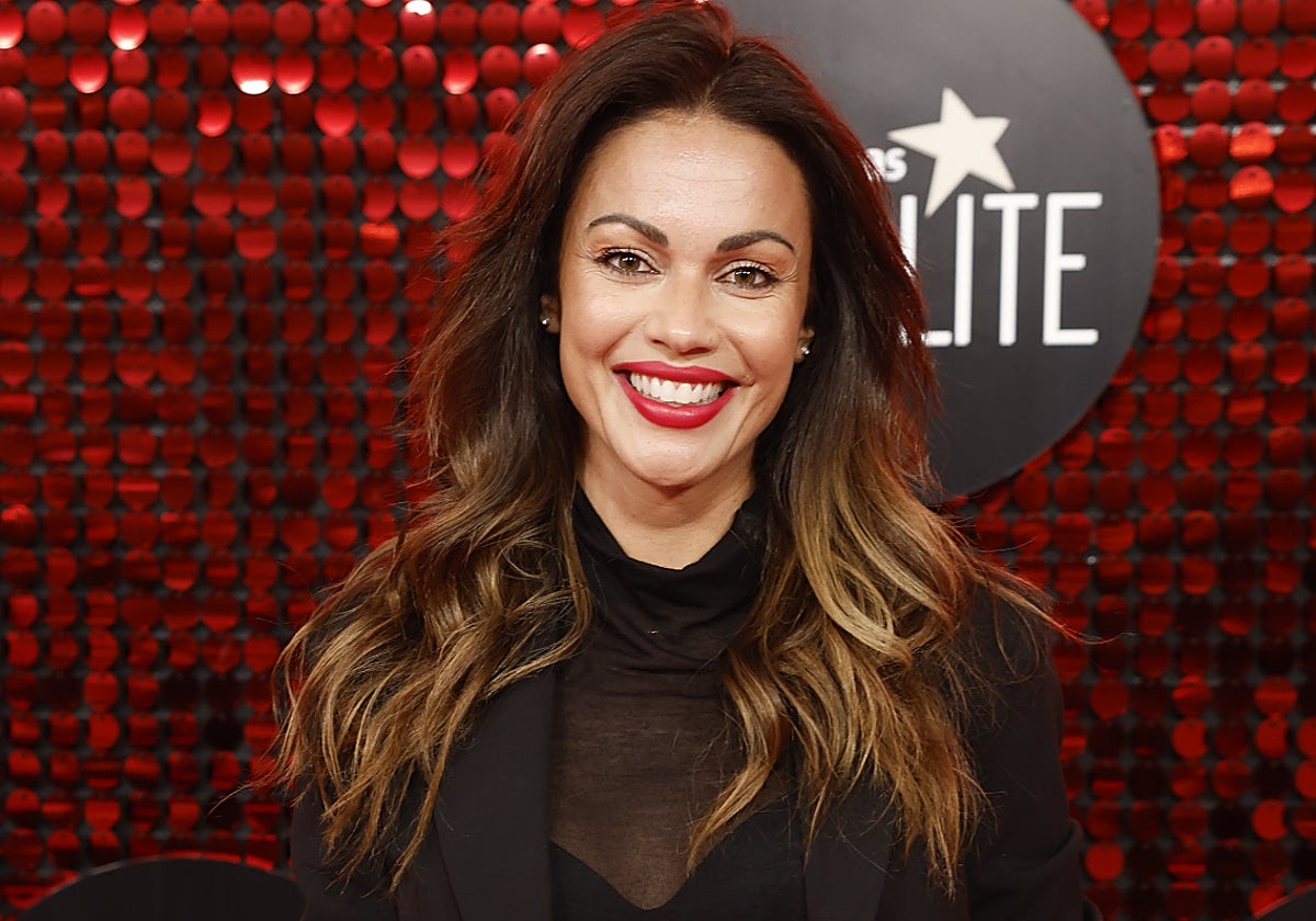 Lara Álvarez, antes de comenzar el concierto de Isabel Pantoja en Madrid.