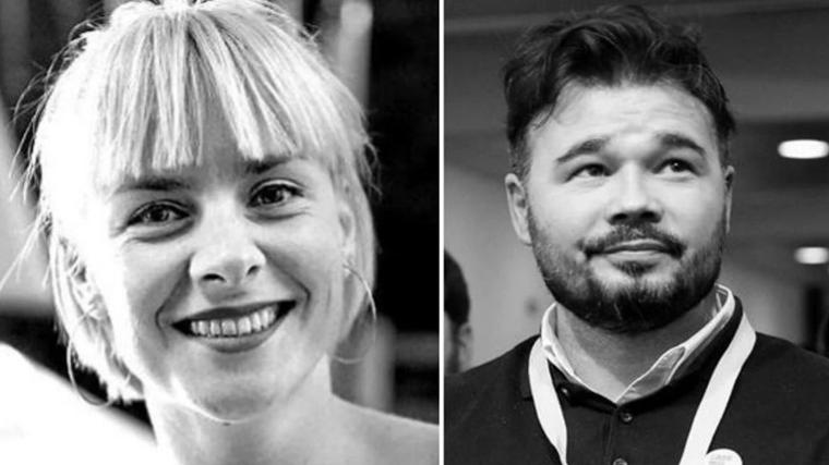 Gabriel Rufián and his wife, Marta Pagola, met at the Congress of Deputies, although they have led their relationship in the strictest intimacy