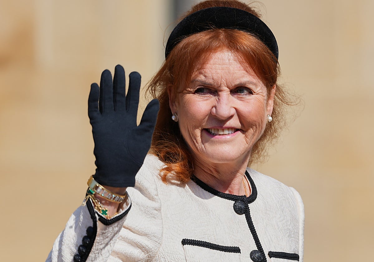 Sarah Ferguson, en la tradicional misa de Pascua.