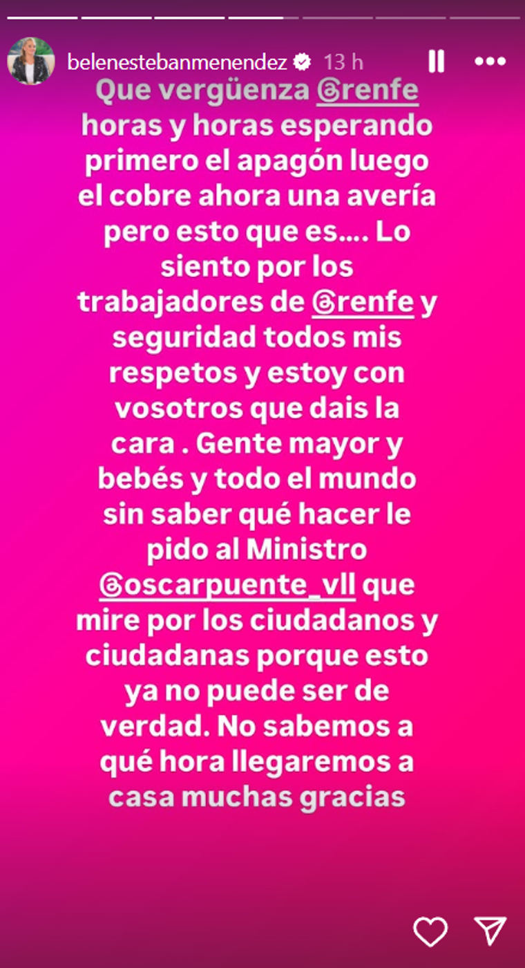 Belén Esteban arremete contra el ministro de Transportes, Óscar Puente: «Esto ya no puede ser»