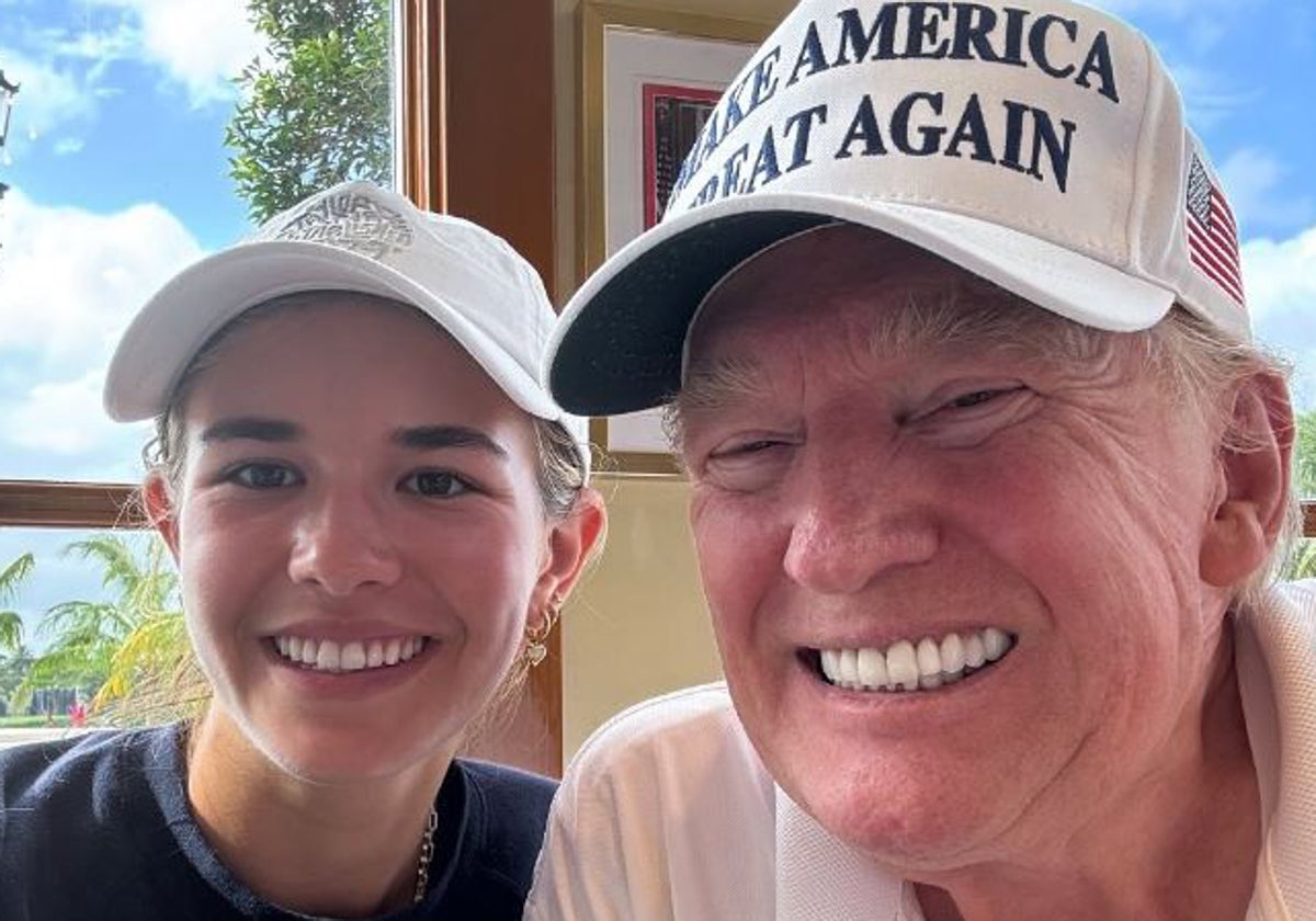 Kai junto a su abuelo, Donald Trump