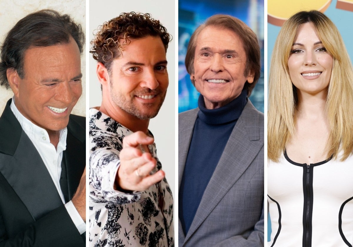 Julio Iglesias, Bisbal, Raphael y Edurne.