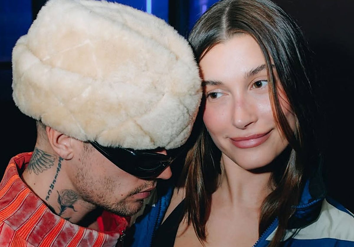 Justin y Hailey Bieber, en una imagen de las redes sociales del cantante.