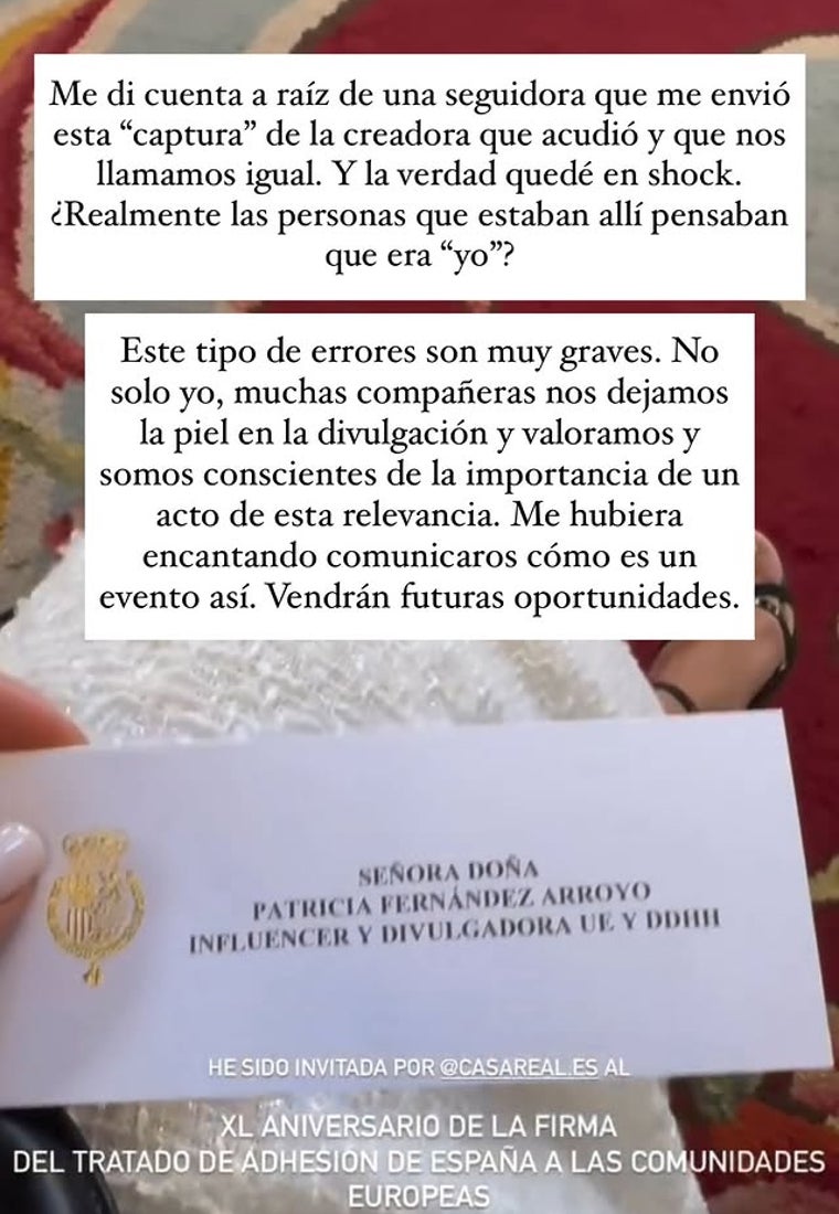 Así descubría la Patricia no invitada lo que había ocurrido