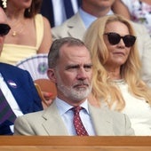 Felipe VI durante la final de Wimbledon 2025