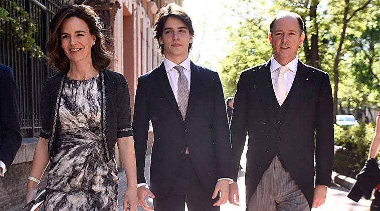 Umberto Sajonia-Coburgo, junto a su padre, Konstantin de Bulgria, en una imagen de archivo.