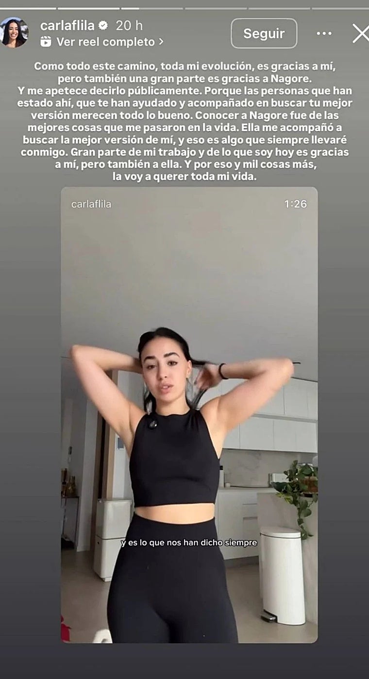 Carla Flila confirma su ruptura con Nagore Robles: «La voy a querer toda la vida»