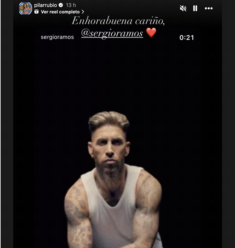 La reacción de Pilar Rubio a &#039;Cibeles&#039;, la nueva aventura musical de Sergio Ramos
