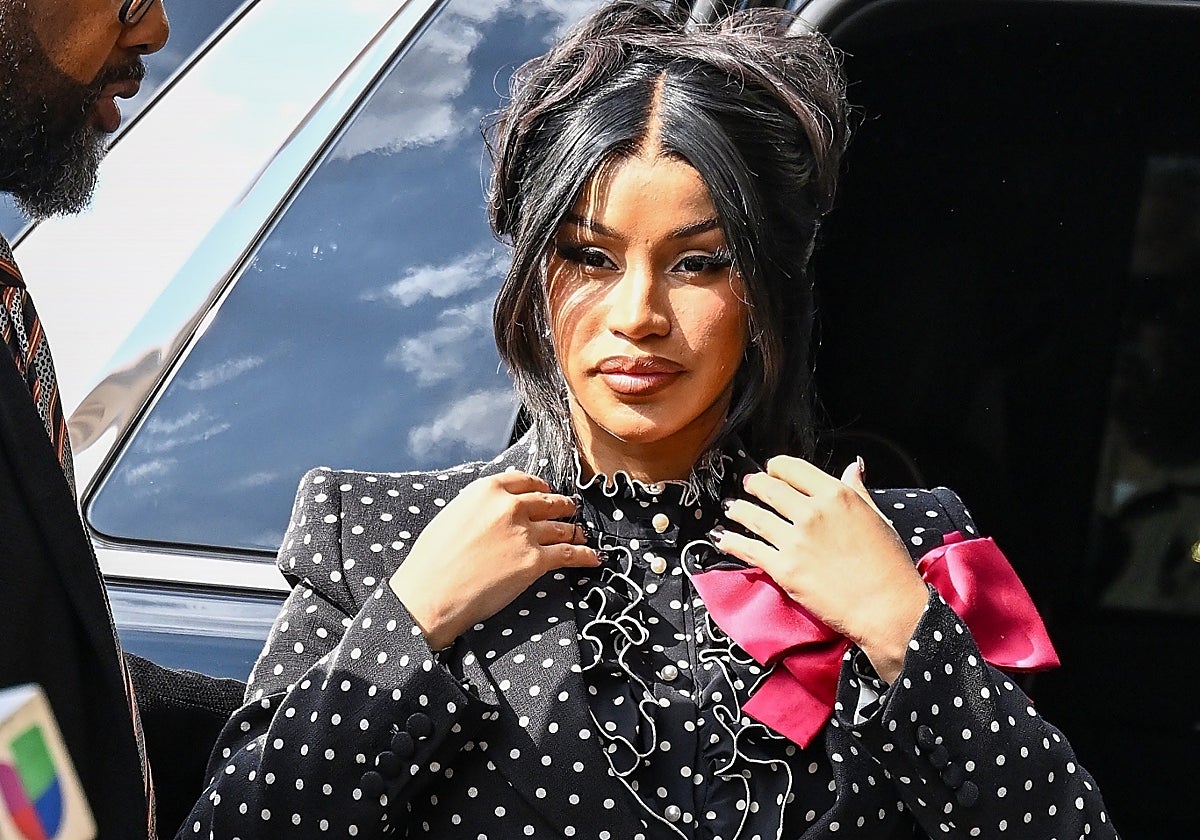 La rapera Cardi B, a su llegada al juicio.