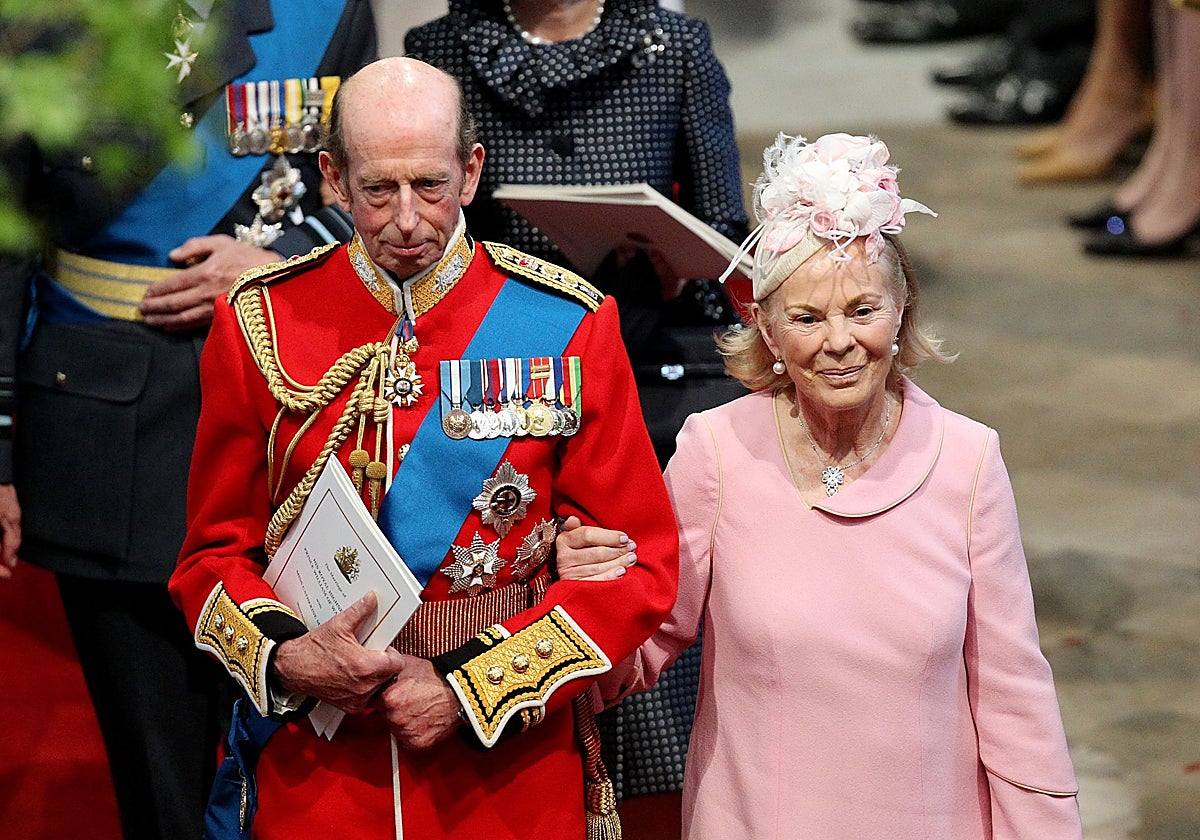 El Príncipe Eduardo y su mujer, la Duquesa de Kent
