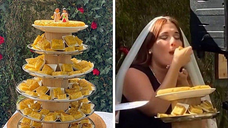 Una tarta nupcial de tortilla de patata, tarot y bebidas de Palestina: la boda de Ángela Rodríguez &#039;Pam&#039;