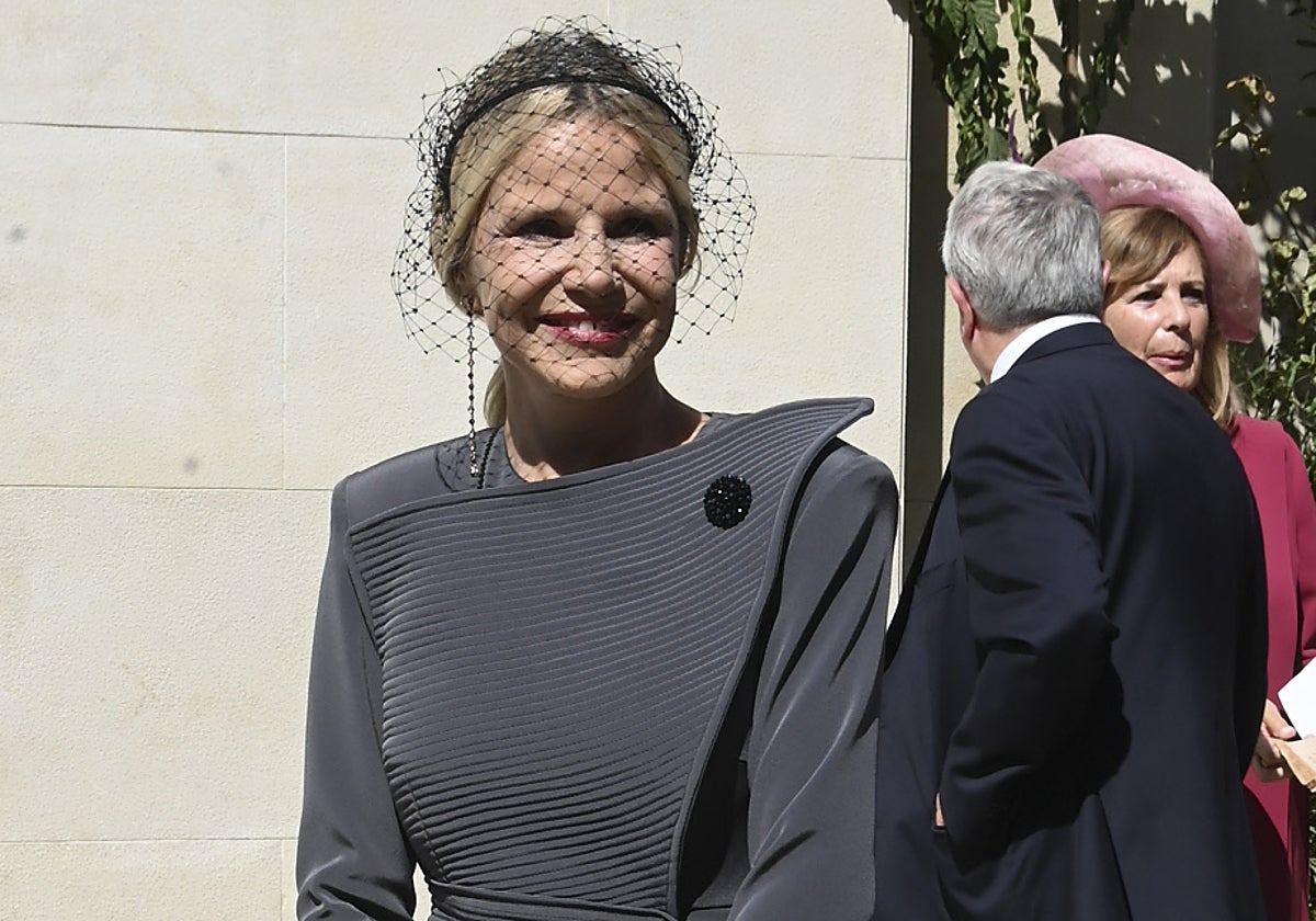 Eugenia Martínez, de Irujo, en la boda de su hermano Cayetano.