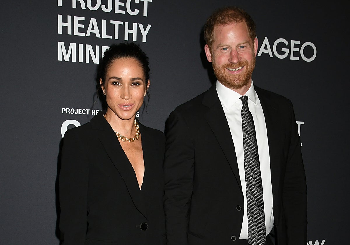 Meghan  Markle y el Príncipe Harry, en la gala de Nueva York.