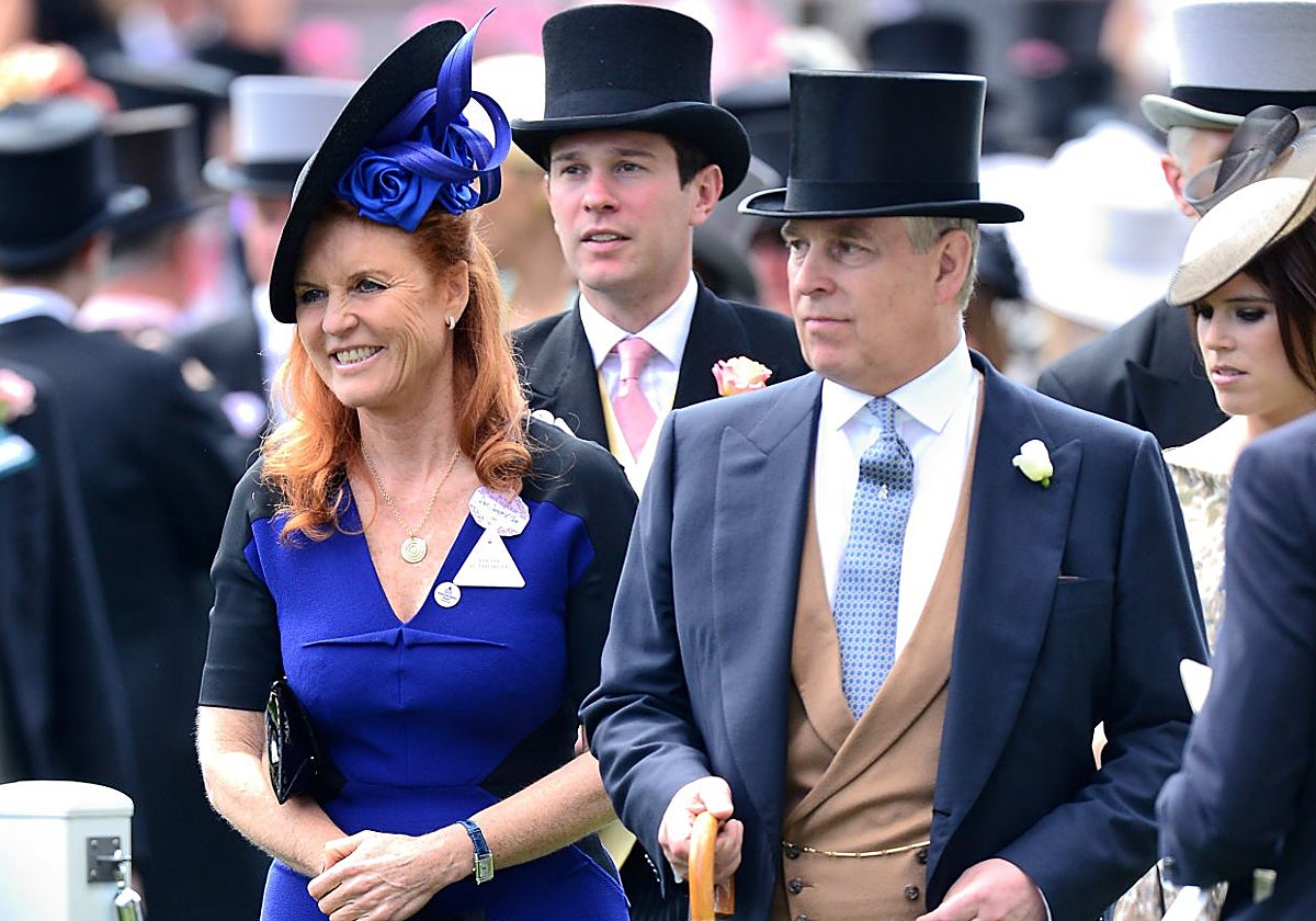 El Príncipe Andrés y su exmujer Sarah Fergurson