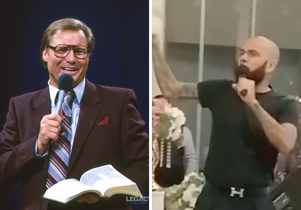 Jimmy Swaggart en los 80 y Dani Alves
