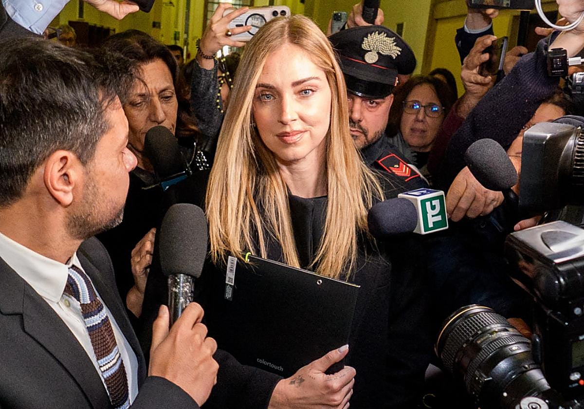 Chiara Ferragni, tras declarar en el juicio por el caso Pandoro.