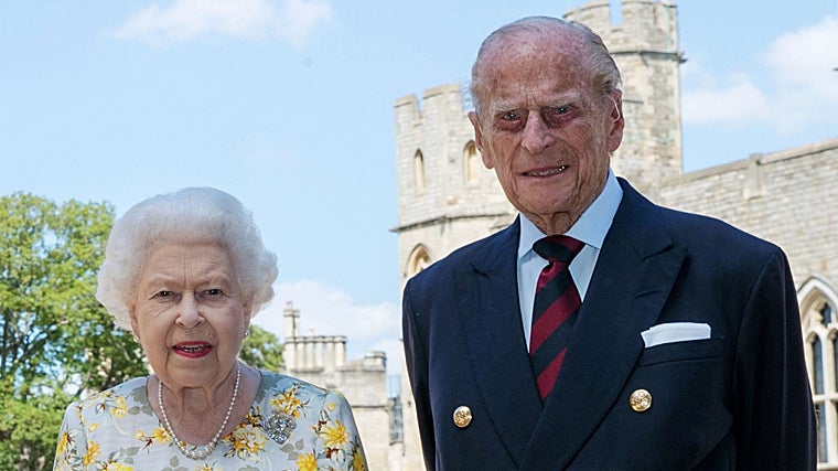 A falecida Rainha Elizabeth II e seu marido, o Príncipe Philip de Edimburgo