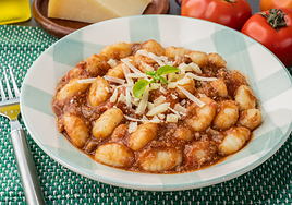 Gnoquis con castañetas ibéricas