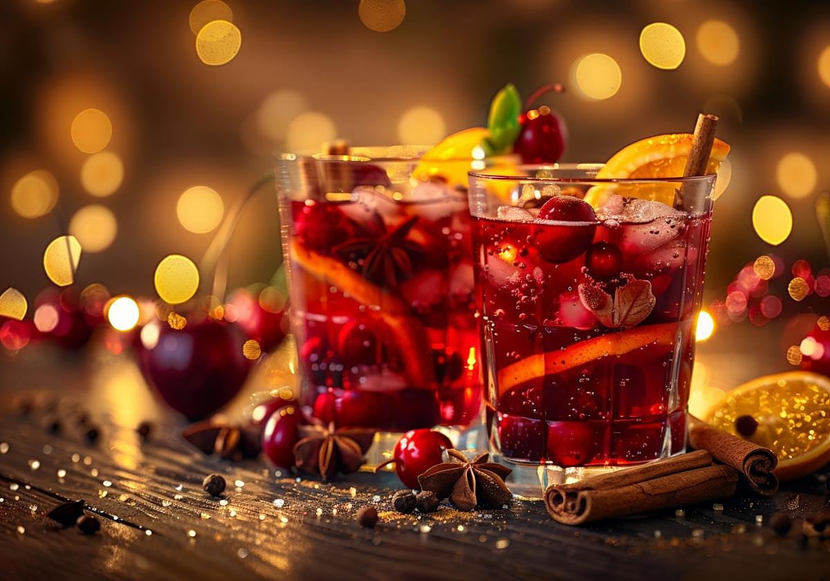 Los cócteles son una apuesta muy divertida para la cena de Navidad