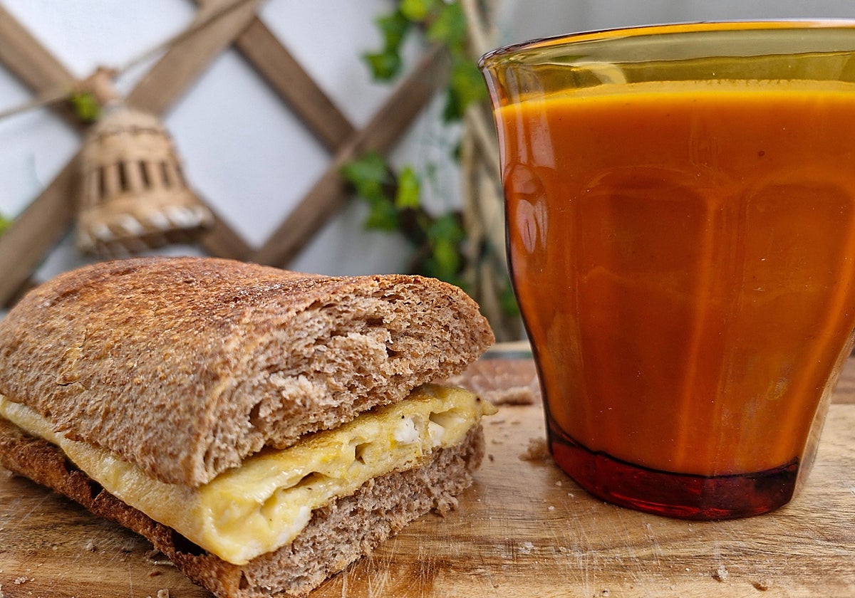 Gazpacho + Bocata de tortilla