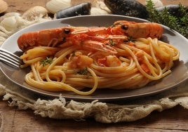 Linguine crema de calabaza y cigalas paso a paso