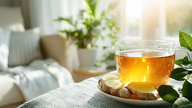 Toma una infusión de jengibre después de la cena