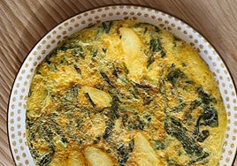 Tortilla de acelgas y pimentón