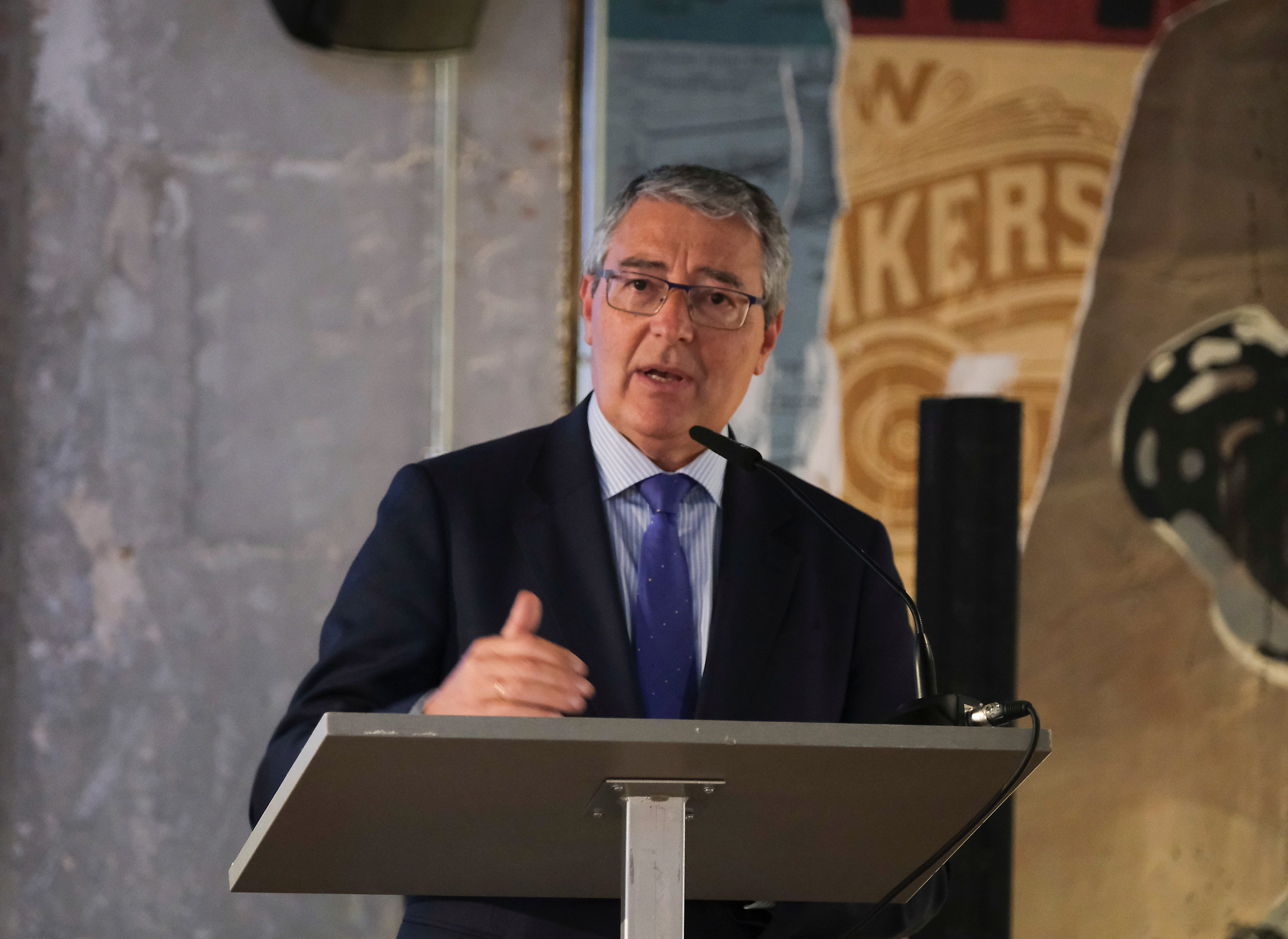 José Francisco Salado, presidente de la Diputación de Málaga, durante su intervención