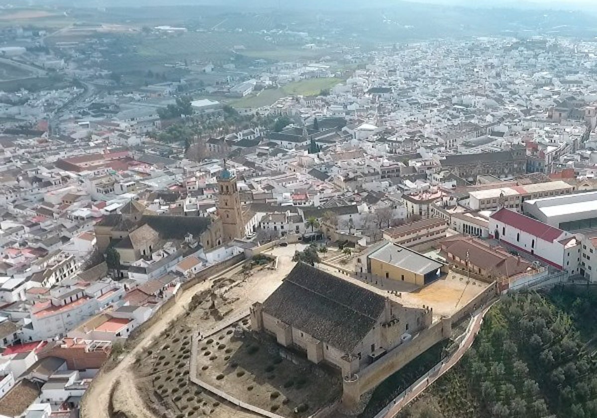Vista aérea del municipio de Montilla en Córdoba