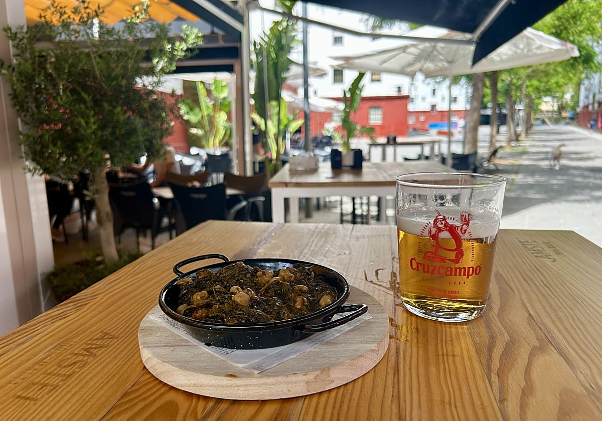 Espinacas con garbanzos de La Tardona