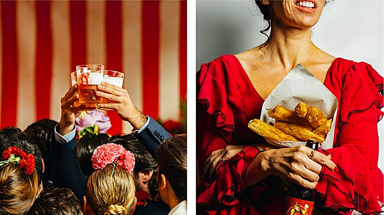 Las cifras de Cruzcampo esta Feria de Sevilla: más de 5 km de barra y 3,7 millones de cañas