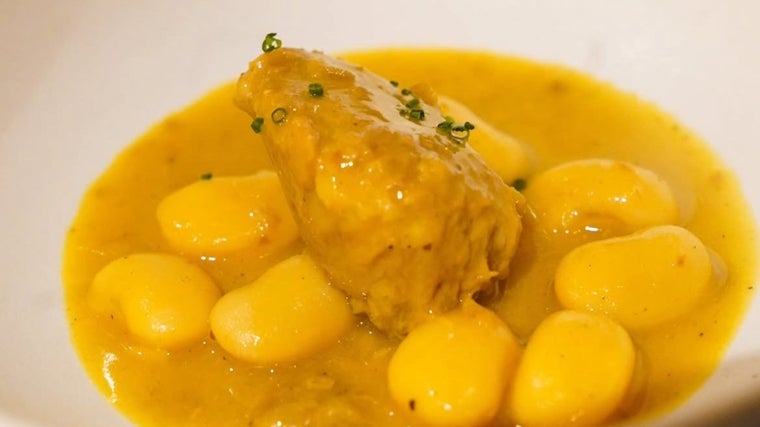 Morrillo de atún en amarillo de Cal Viva