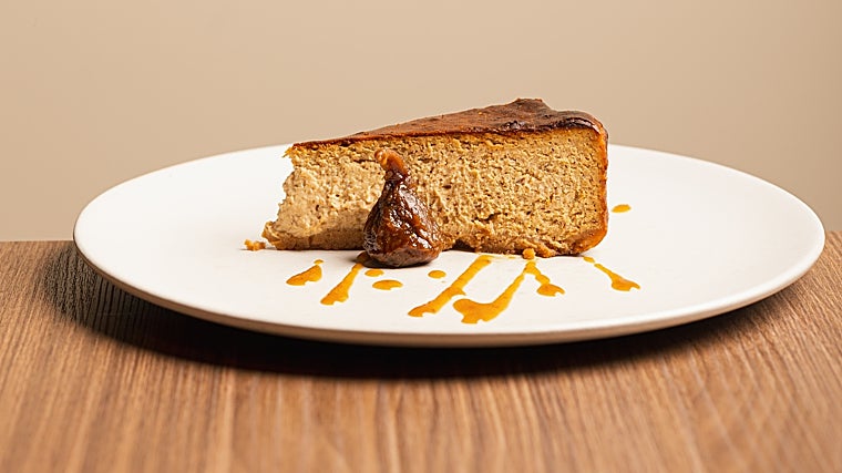 Tarta de queso con higos al PX de Cal Viva, en Morón de la Frontera