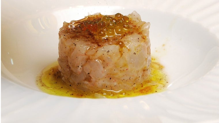 Tartar de gamba blanca de Jaylu en Sevilla