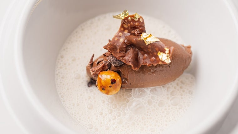 Postre de chocolate de Sobretablas en Sevilla