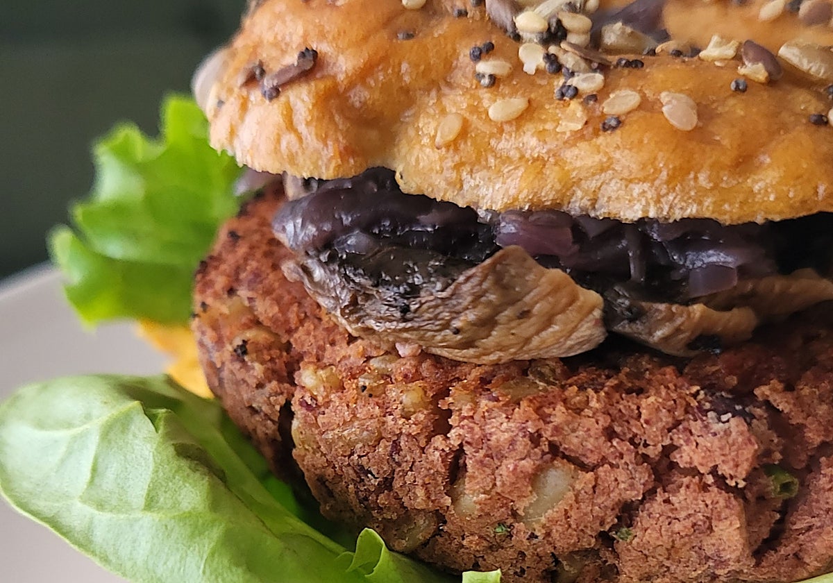 Hamburguesas de judía roja y avena