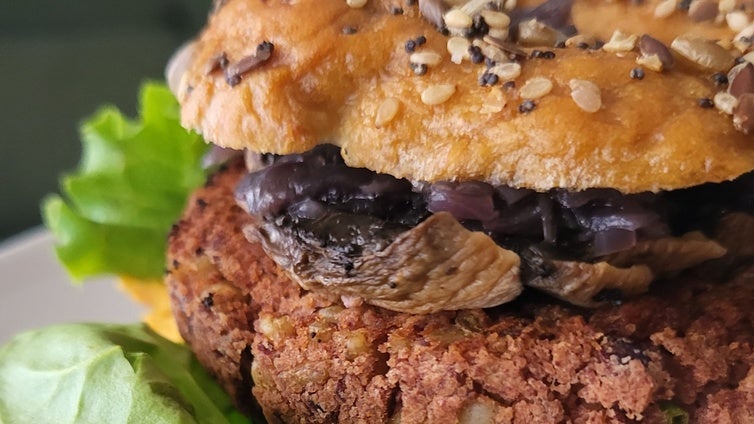 Hamburguesas de judía roja y avena