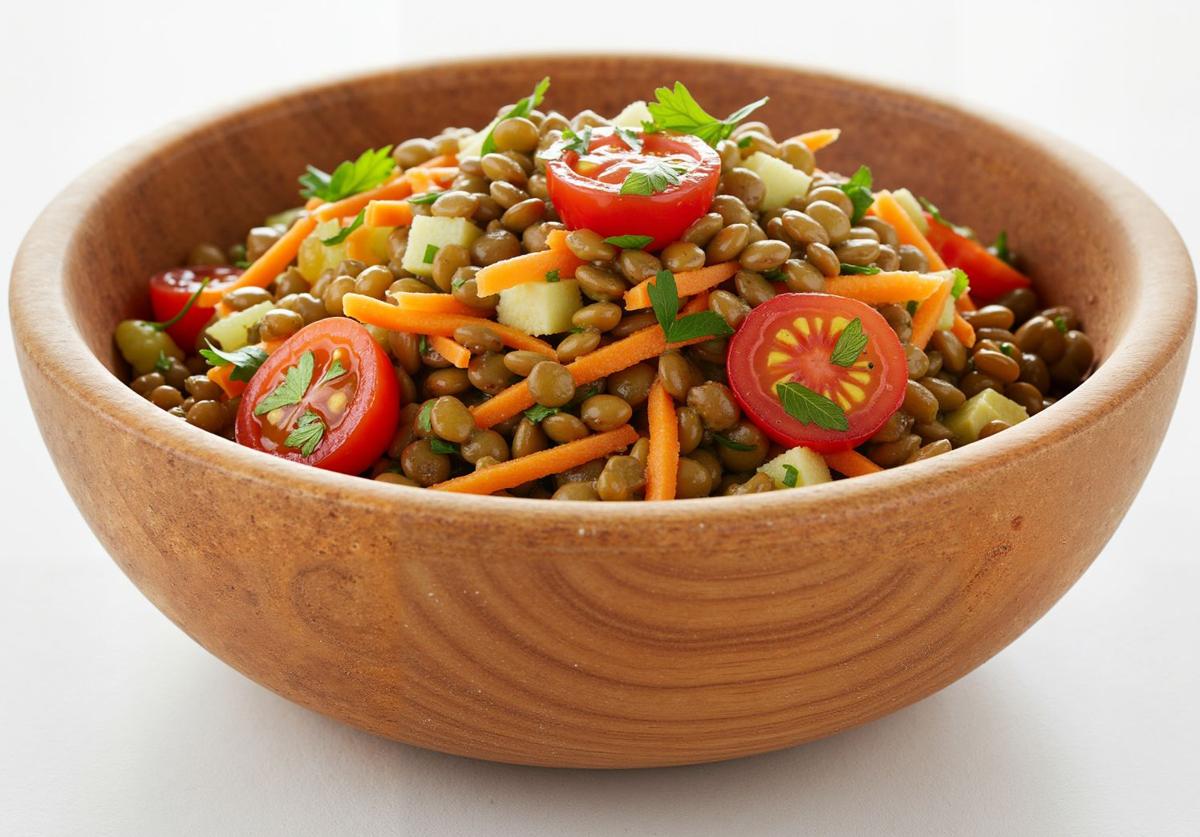 Ensalada fría de lentejas
