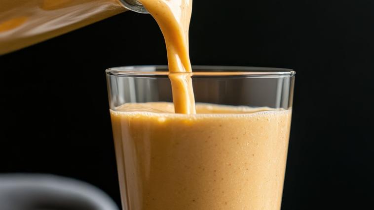 En este smoothie puedes añadir más o menos agua o bebida vegetal hasta conseguir la textura deseada