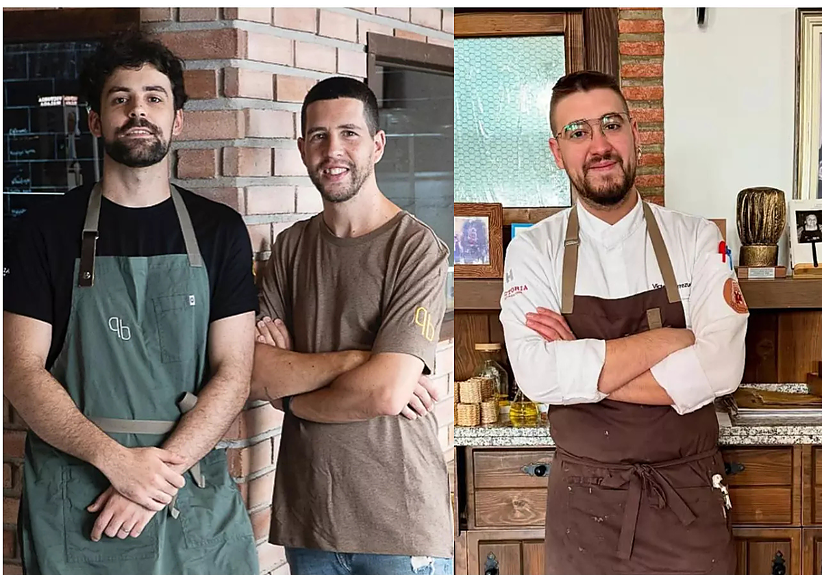 Cristian Fernández, Pablo Zamudio, de Base9, y Víctor Hierrezuelo de El Chiringuito