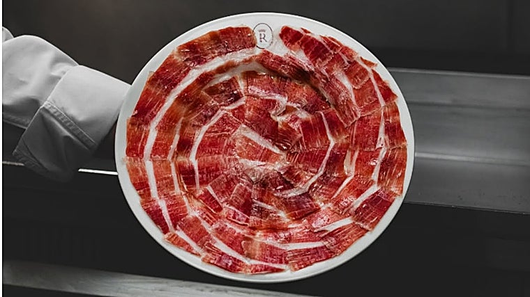 Plato de jamón de Casa Robles