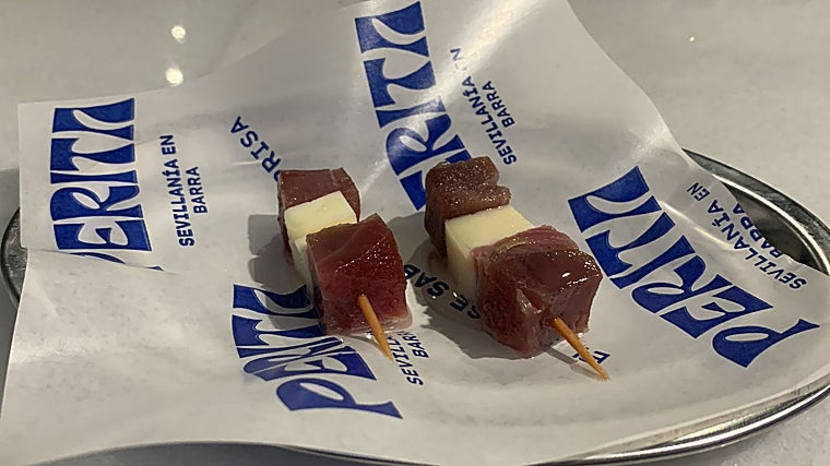 Gilda de atún y queso