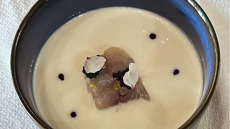 Ajoblanco de El chiringuito, en Sedella