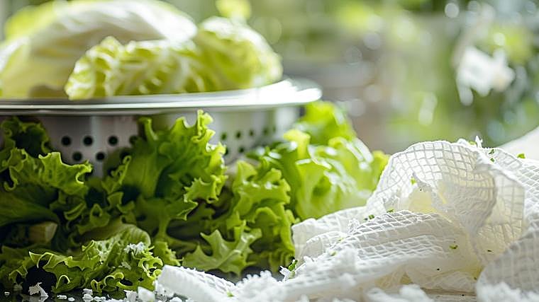 Con papel húmedo tu ensalada puede mantenerse mejor