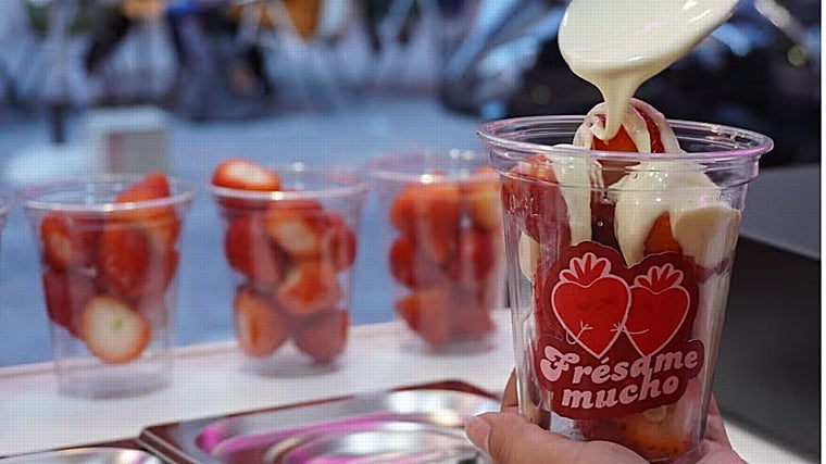 Fresas con chocolate blanco