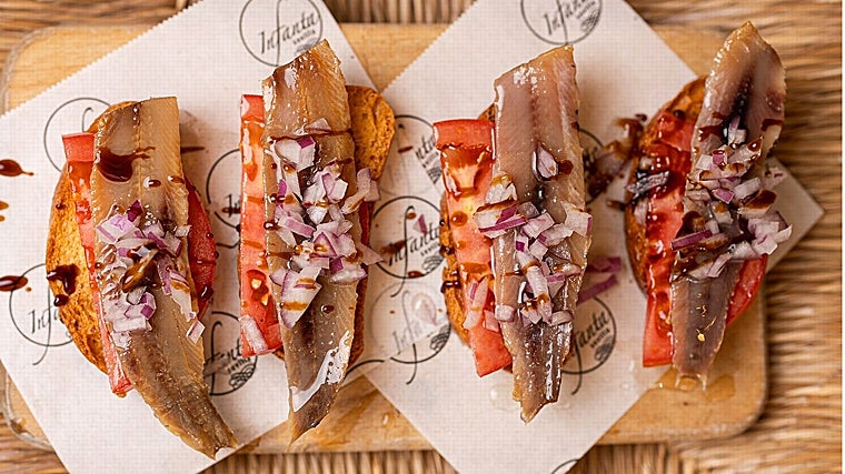 Tosta de sardina de Infanta  en Los Bermejales