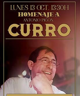 Imagen secundaria 2 - Curro, detrás de la barra en la que ha estado 63 años; abajo, la fachada de la Bodega Consolación antes de cambiar de manos; y a la derecha, el cartel del homenaje que se le ha preparado este lunes en la Bodega Consola